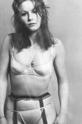 Black and White - Misc - Elegant lady models hairy pussy