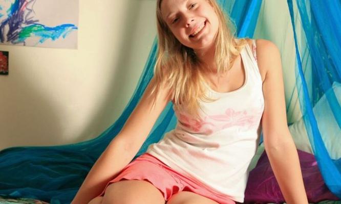 NADINE - Blue sheer curtain