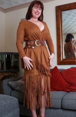 Janey - showing off her terrible taste in clothes
