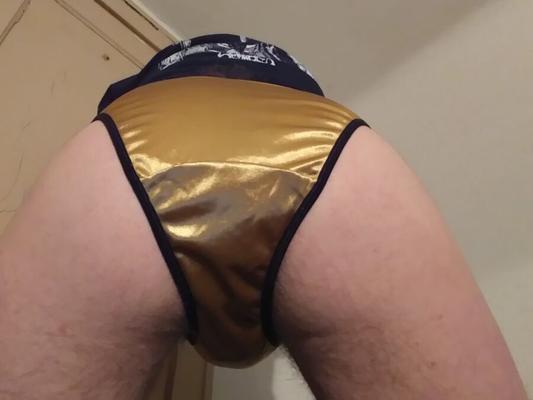 New gold satin pantie
