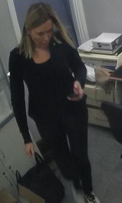 Lady accountant on depilation