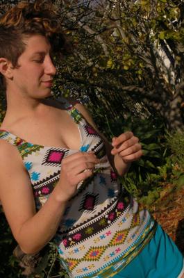 Naughty x Natural x Hairy Samone gets naughty in the backyard
