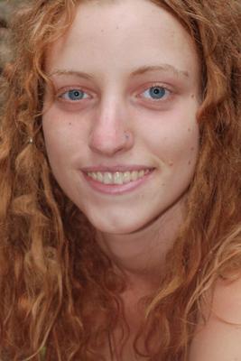 Natural red haired hippie