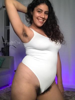 All Natural Flor Hairy Pits and Bush Escaping Panties