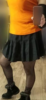 Ms. Evelyn in Orange and Black