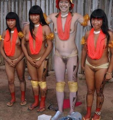 Silly western hippie girls trying to be tribal