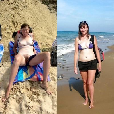 Hairy Wife on the beach